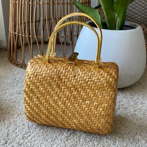 Vintage straw handbag
